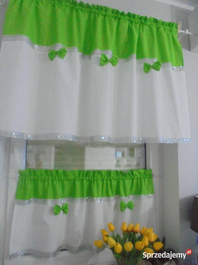 komplety na okno firanki glamur cyrkonie szyjemy Wystrój okien Włocławek