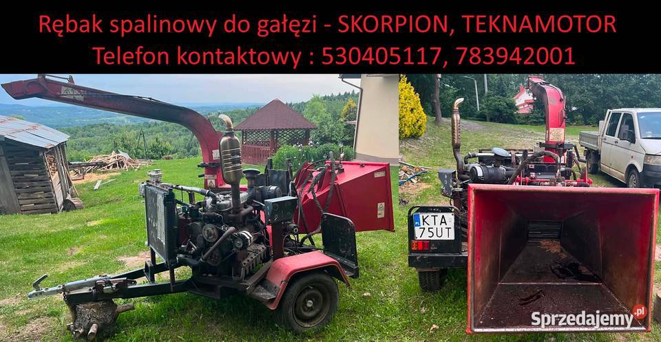 Rębak spalinowy do gałęzi Scorpion Teknamotor Tuchów
