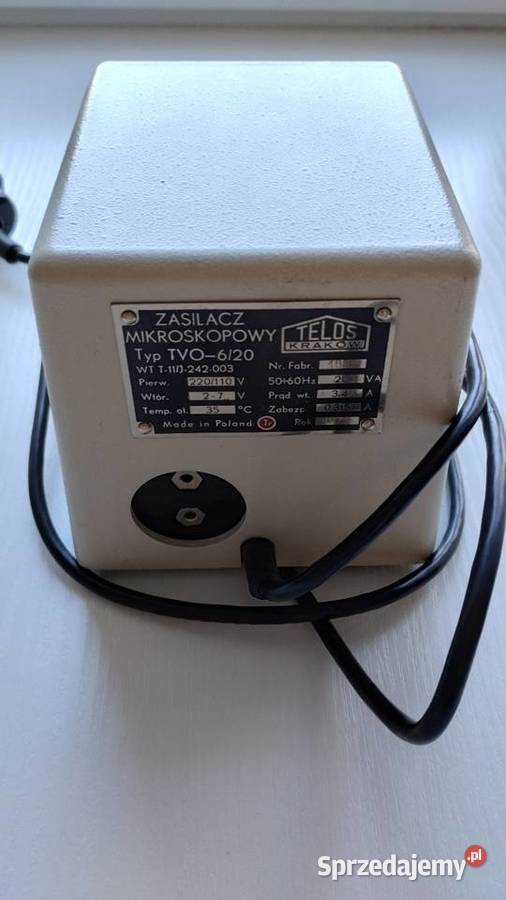 Zasilacz mikroskopu typ TVO 620 NOWY Osprzęt oświetleniowy mazowieckie Warszawa