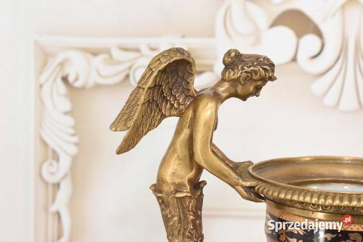 Porcelanowa Czerwona Waza Amfora Nimfy Porcelana Kraków sprzedam