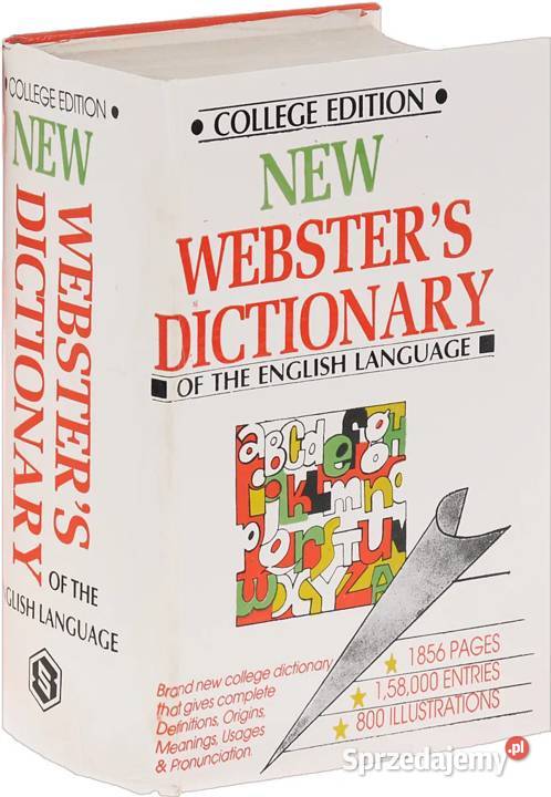 Gigantyczny słownik WEBSTERS DICTIONARY 1820 twarda Warszawa