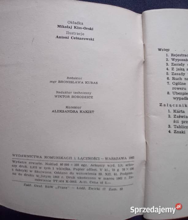 Z Słabęcki Zasady ruchu rowerowego WKŁ 1962 r wielkopolskie