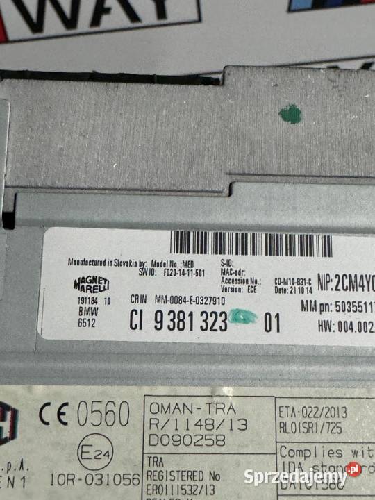 BMW F20 F25 F30 F36 RADIO BASIC MEDIA CZYTNIK