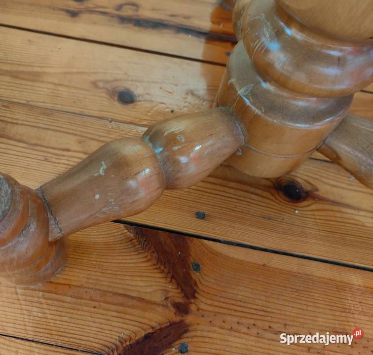 Brązowy stolik kawowy stół stoliczek retro