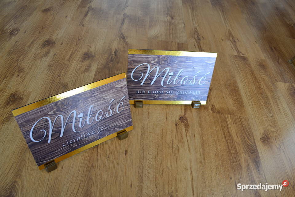 Tabliczki z Hymnem do Miłości do kościoła sali biały Pozostałe Pozostałe Rzeszów