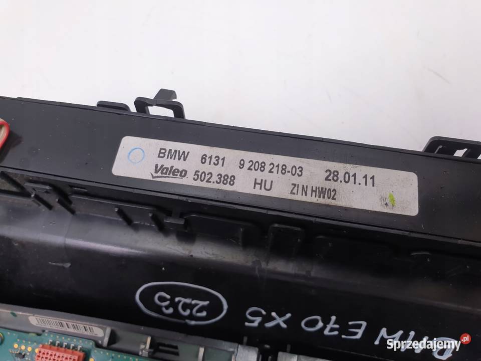 PANEL KLIMATYZACJI BMW X5 E70 KONSOLA ŚRODKOWA Motoryzacja Rudka