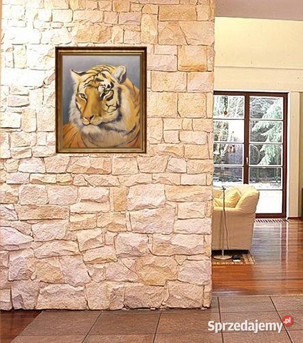 Obraz olejny Tygrys odcienie brązowego lubelskie Lublin