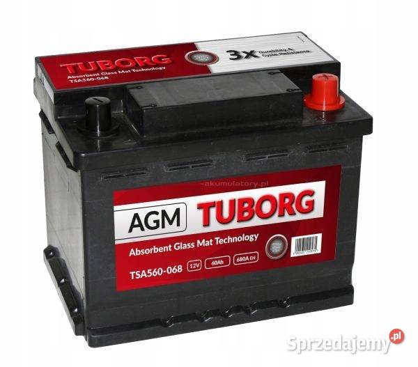 kumulator Tuborg TSA560068 AGM 12V 60Ah 680A P Konin sprzedam