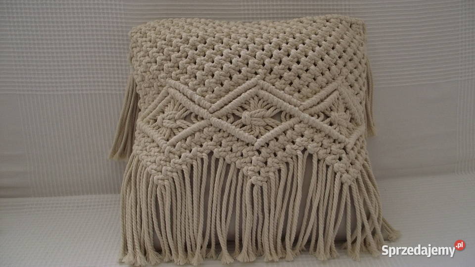Poszewka makrama Leźnica Wielka-Osiedle