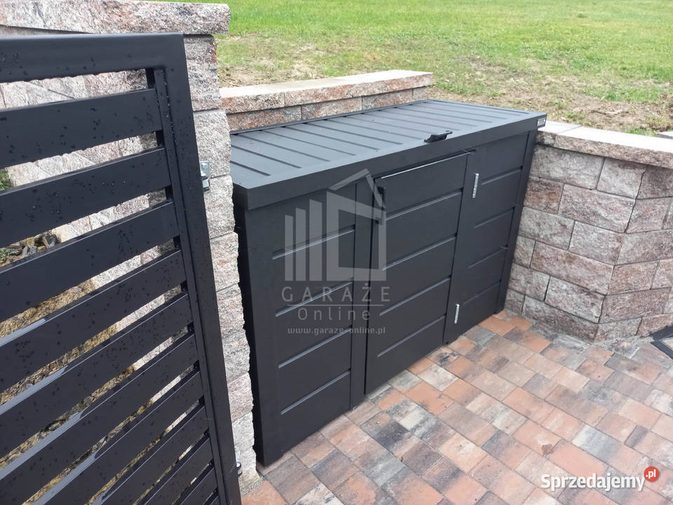 wiata śmietnikowa obudowa kubłów 177x65x110