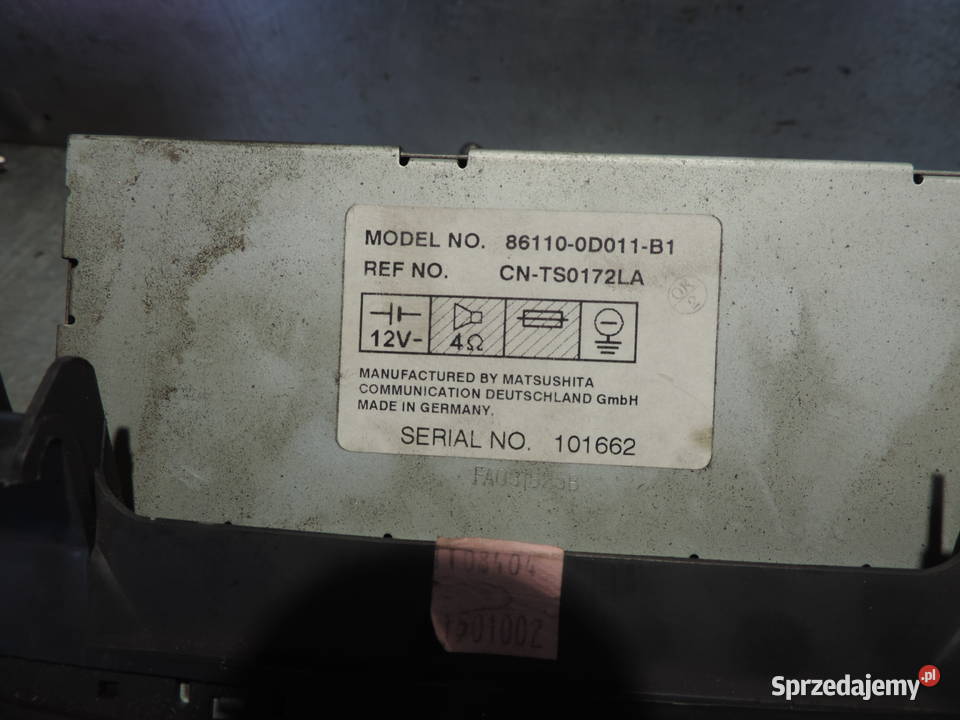 RADIO PANEL KLIMATYZACJI TOYOTA YARIS I Panele sterowania, przełączniki Nowy Sącz