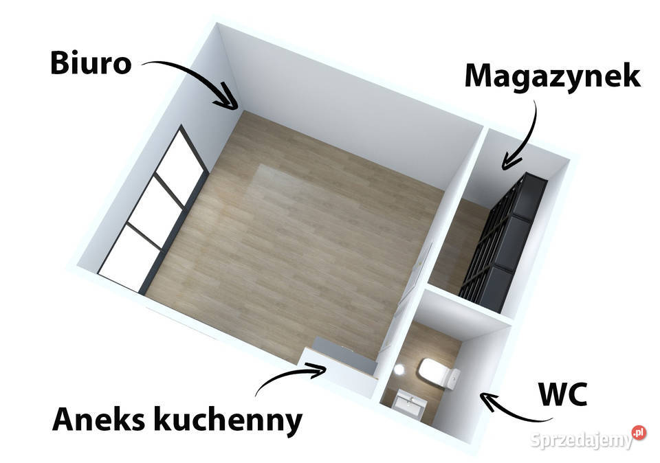 Kontener biurowyusługowy 45x6x3m pełna rama Katowice