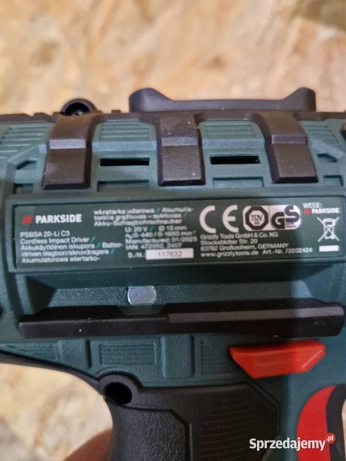 Wkrętarka Parkside akumulatorowa PSBSA 20Li C3 Głogowa