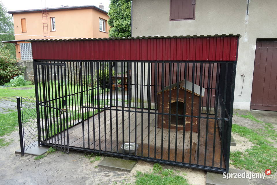 sprzedam używany 1 duży zadaszony kojec z budą śląskie Czechowice-Dziedzice