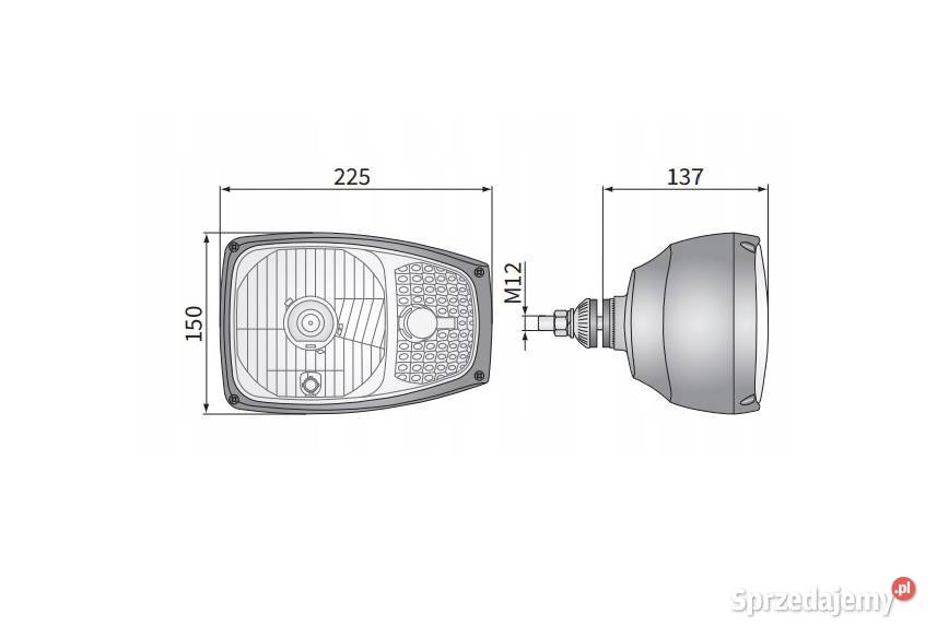 REFLEKTOR 225x150 H44F złącze AMP SuperSeal Rolnictwo podkarpackie Trzciana