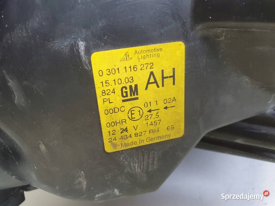 LAMPA PRAWA Opel Zafira A PRZEDNIA prawy przód osobowe Rudka