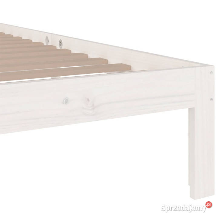 Rama łóżka biała lite drewno sosnowe 100 x 200 Warszawa