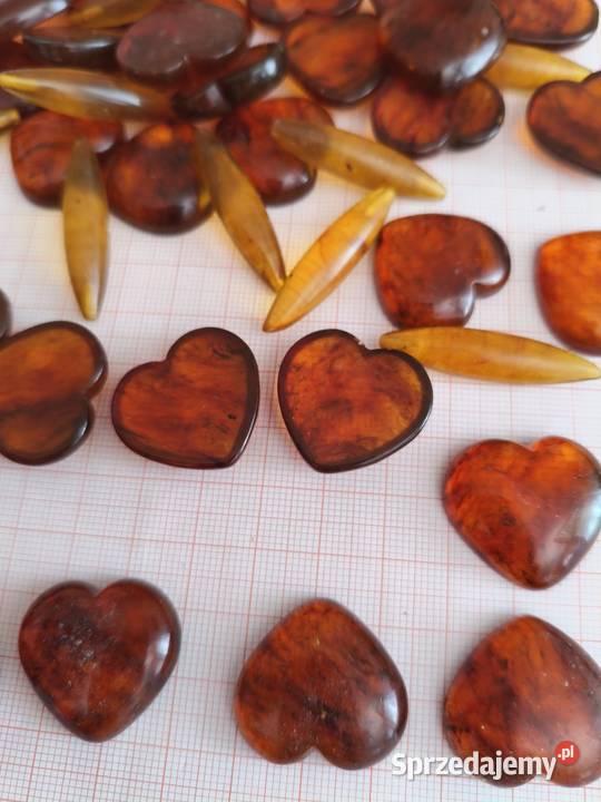 Bursztyn Serca półprodukt Białystok sprzedam