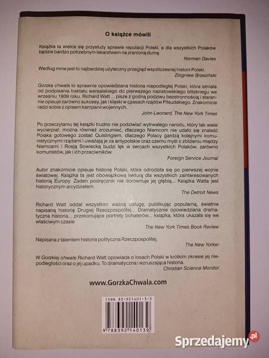 Richard M Watt Polska i jej los GORZKA CHWAŁA Bydgoszcz