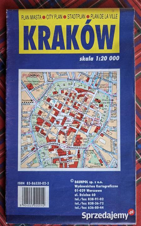 Kraków 120 000 plan miasta NowaHuta 130000