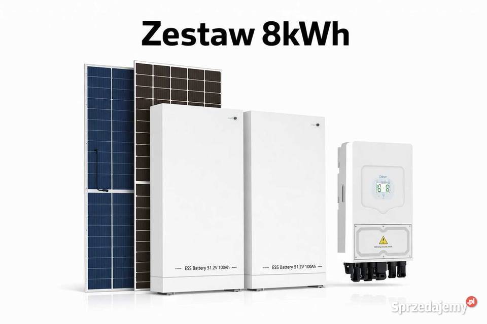Zestaw budżetowy 8kWh LV paneleinwerter 1 faza2x