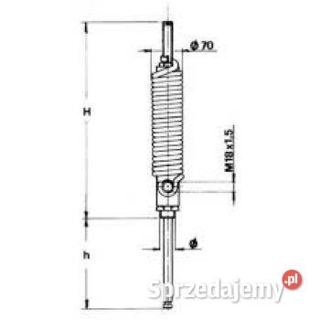 Siłownik hydrauliczny 6 ze sprężyną 3 beczka wóz Sieradz sprzedam