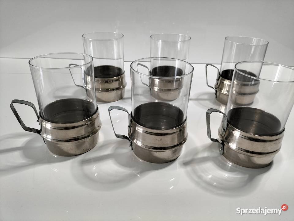 Koszyczki uchwyty podstakanniki szklanki PRL 10 Pozostałe Warszawa