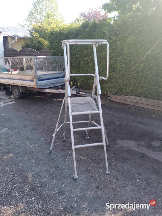 Drabina aluminiowa podest na schody ogród Pabianice