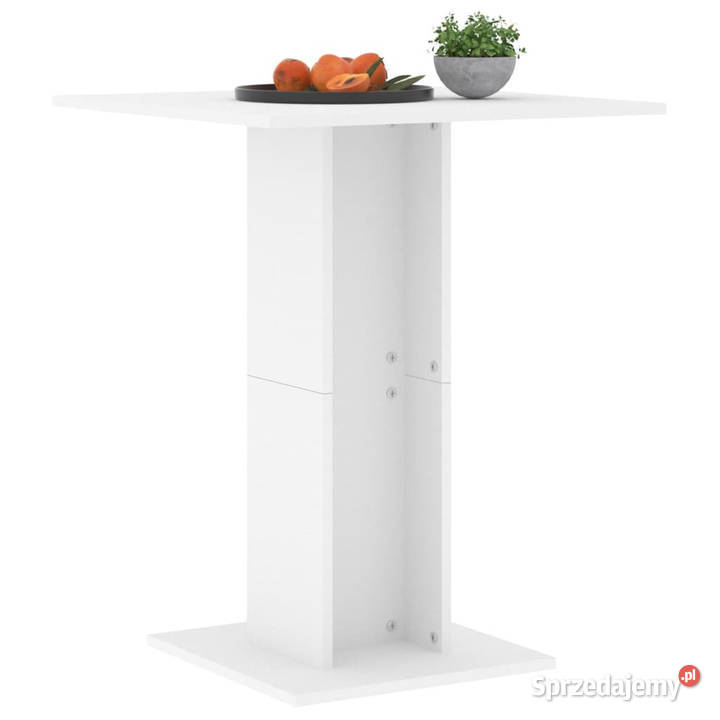 Stolik bistro biały 60x60x75 materiał Warszawa