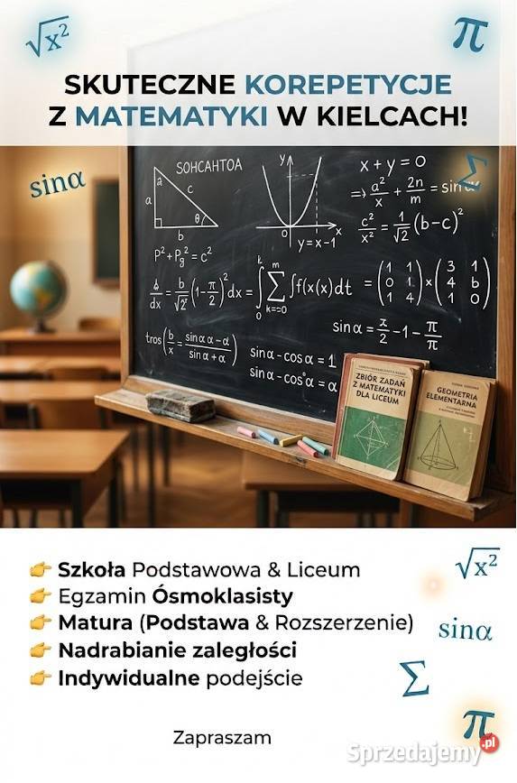 Korepetycje Matematyka Podstawówka MATURA Kielce