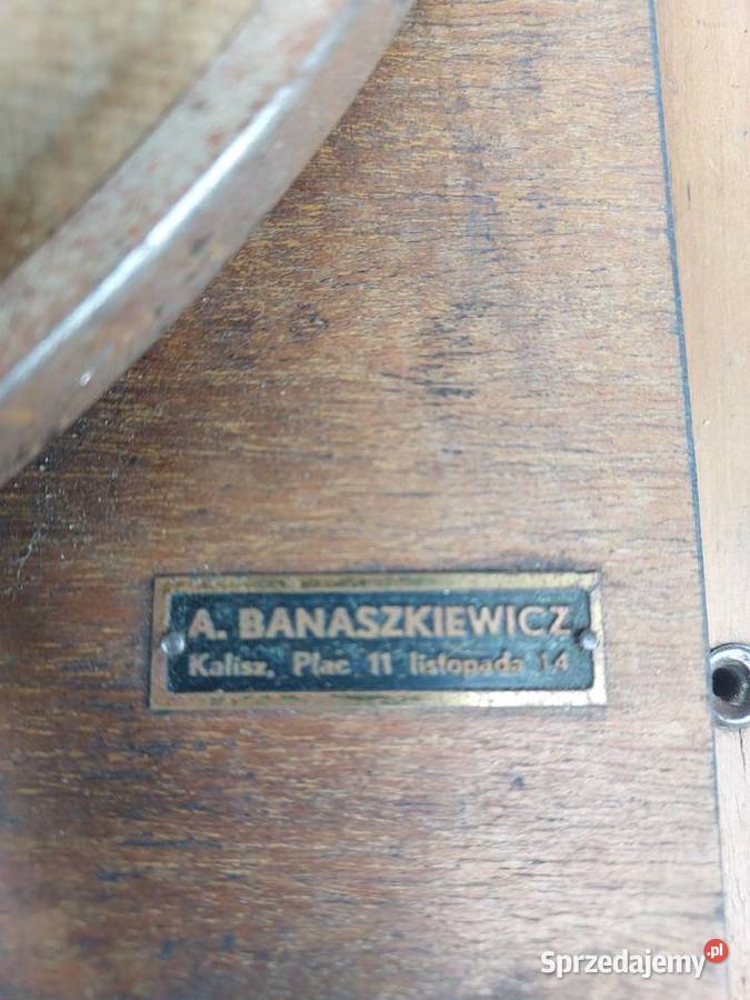 Stary przenośny gramofon sygnowany Kalisz Tczew