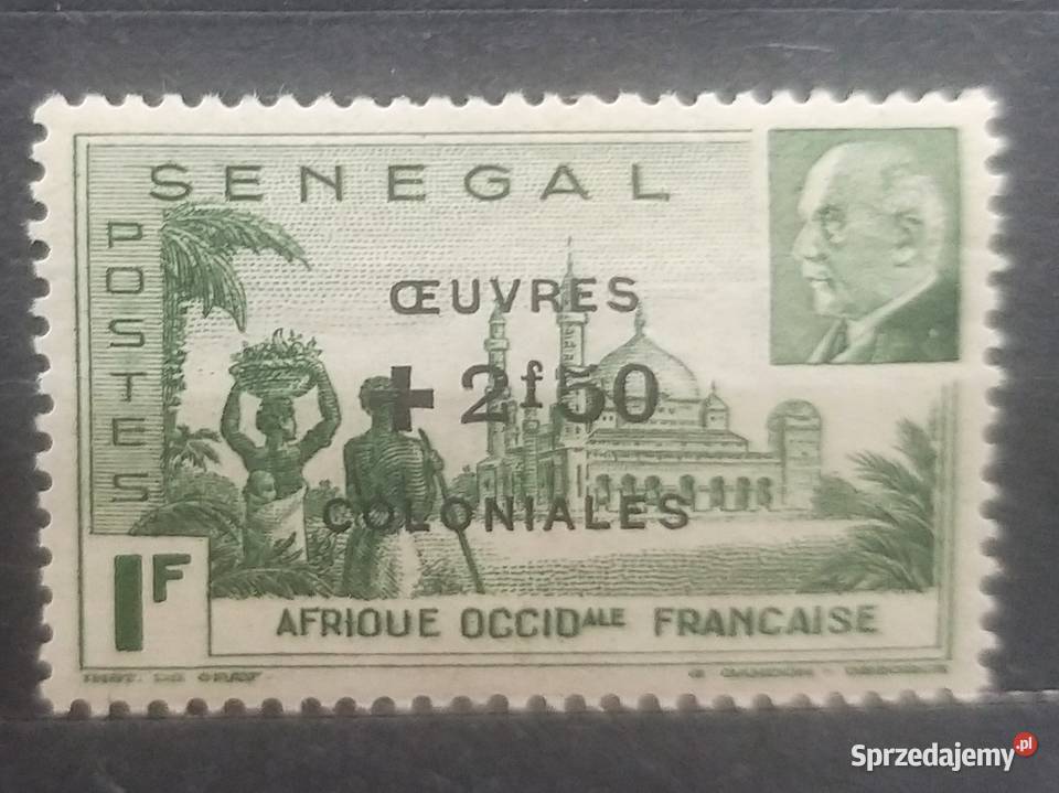 Znaczek kolonialny Senegal Meczet Djourbel mazowieckie