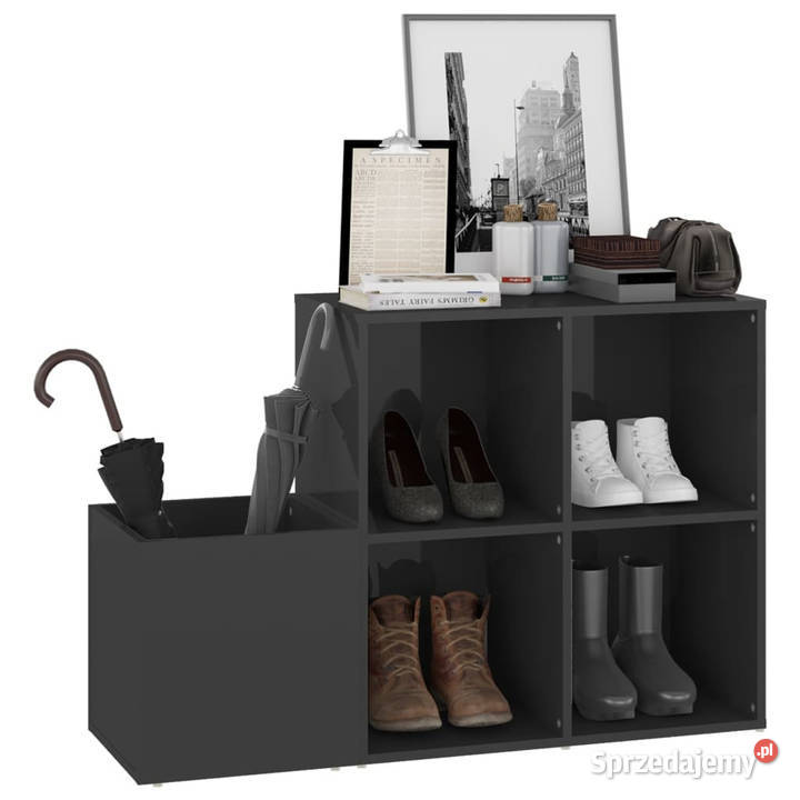 Szafka na buty szara z połyskiem 105x355x70 mazowieckie