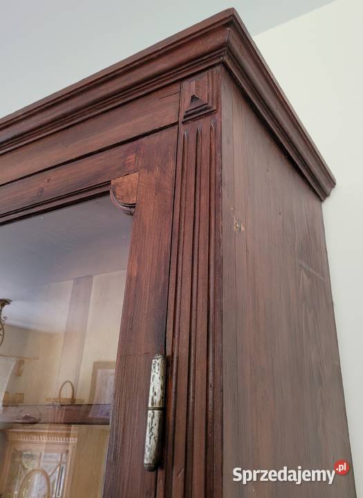 Stara drewniana witryna biblioteczka odnowiona dolnośląskie Wrocław