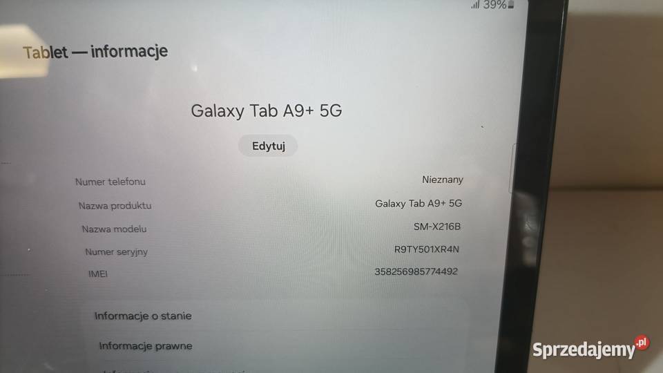 Tablet SAMSUNG Galaxy Tab A9 5G Katowice