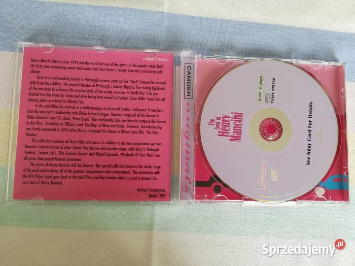 płyta Cd muzyka filmowa Henry Mancini największe Gdańsk