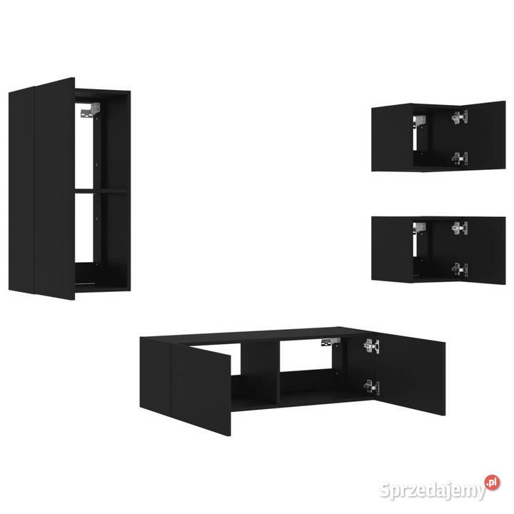 4cz zestaw ściennych mebli TV z oświetleniem LED