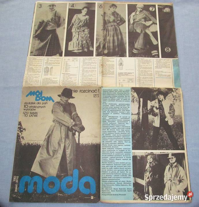 Moda Jesień 1989 Zima 198990 dwa arkusze Skępe