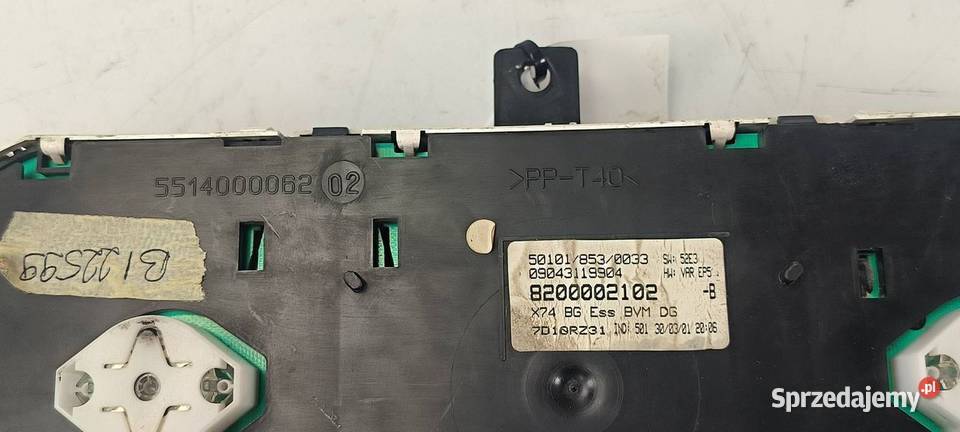 LICZNIK ZEGAR RENAULT LAGUNA II 8200002102 Lipno