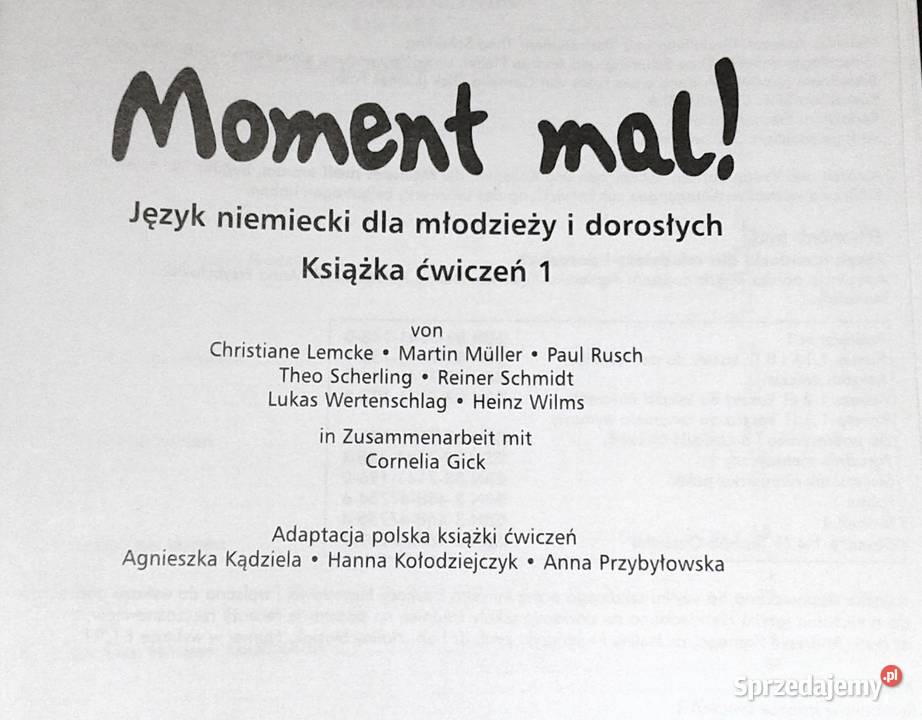 Moment mal Arbeitsbuch 1 Książka ćwiczeń Książki i Podręczniki
