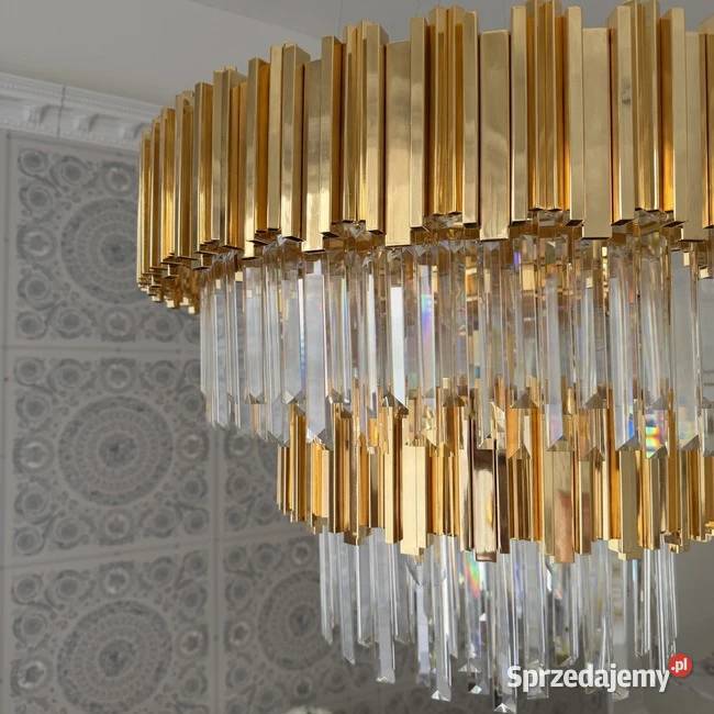 Złoty Żyrandol Kryształowy Empire XL Glamour Warszawa