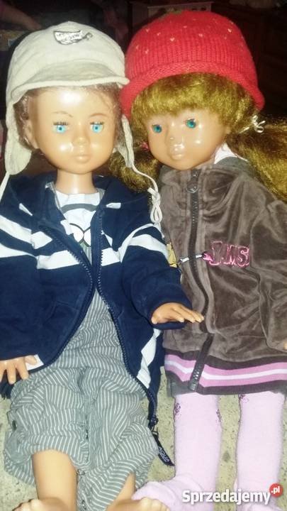 Dwie duże stare chodzące lalki ZSRR65 ubranka Ziębice
