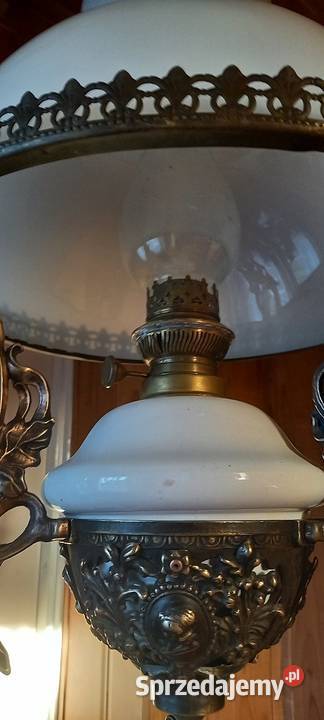 Duża wisząca lampa naftowa z bocznymi łódzkie Skierniewice sprzedam