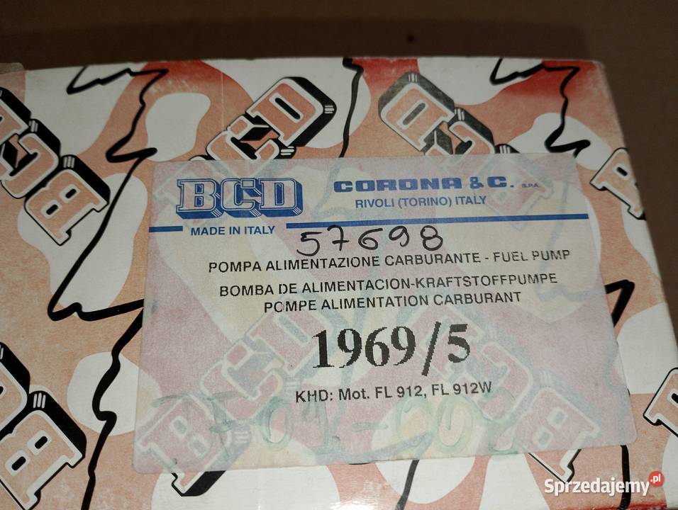 Pompa Paliwa BCD 19695 DEUTZ FL 912 FL 912W