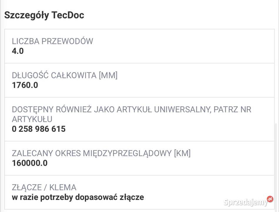 Sonda Lambda 0258006958 osobowe Września