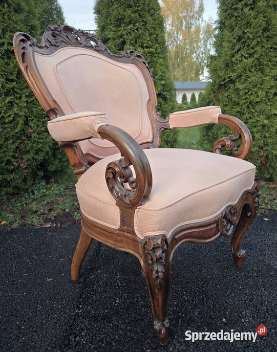 Dwa fotele ludwikowskie 9255 Antyki, Sztuka, Kolekcje Szczecin sprzedam