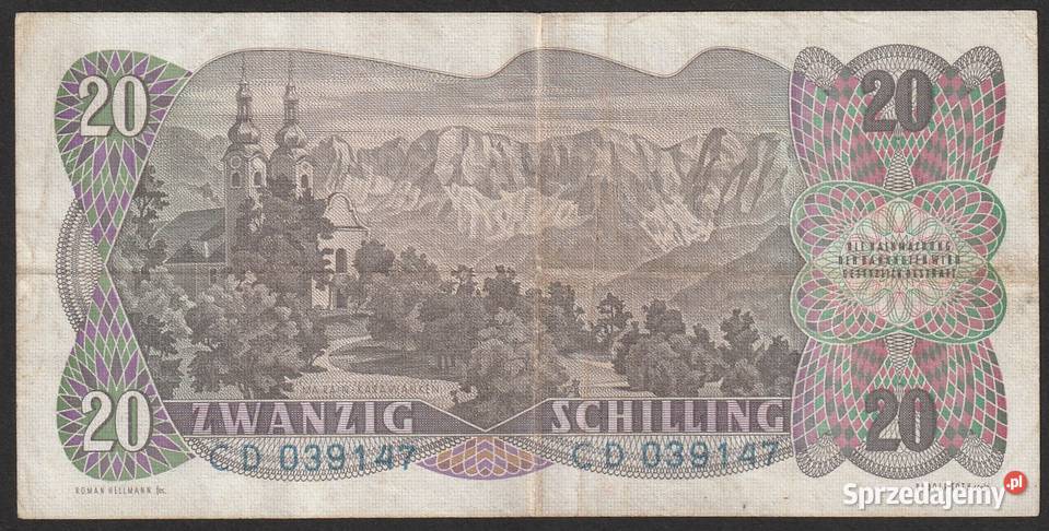 AUSTRIA 20 SCHILLING 1956 AUER VON WELSBACH CD Kolekcje Łódź sprzedam