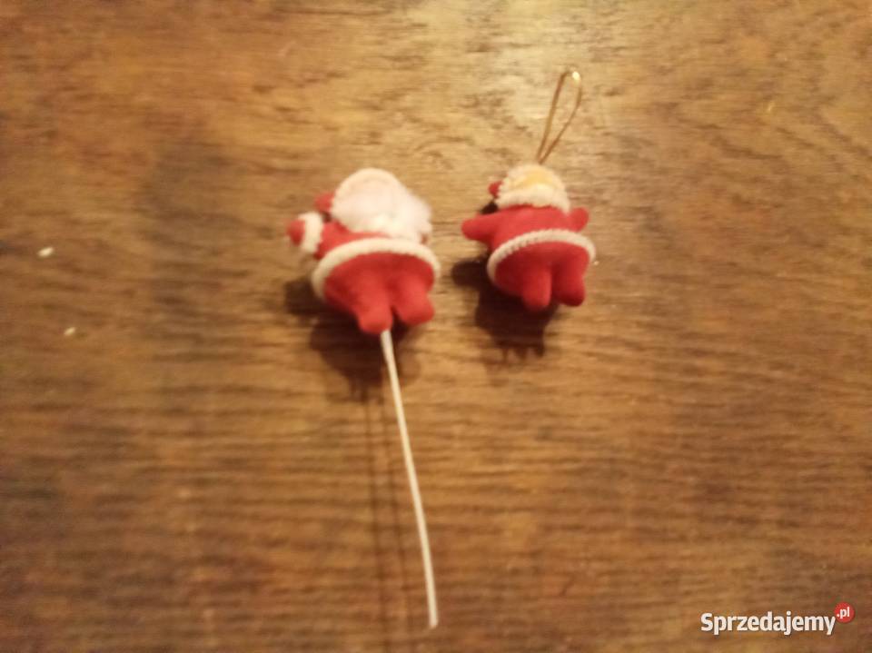 Mikołaje do zawieszenia i wbicia Vintage komplet Boże Narodzenie Warszawa