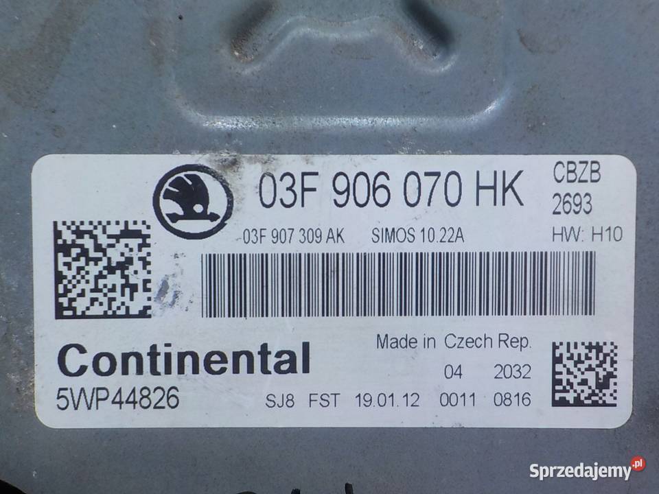 SKODA FABIA II LIFT 12 TSI HB 5D sterownik Suków