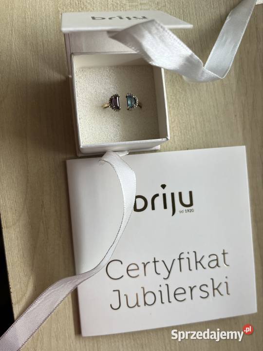 Pierścionek ametyst topaz diamenty 333 Pierścionki Nisko